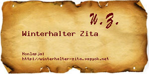 Winterhalter Zita névjegykártya