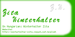 zita winterhalter business card